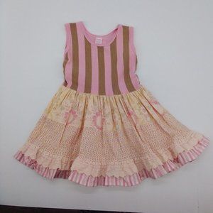 Giggle Moon Pink Cream Tank Dress